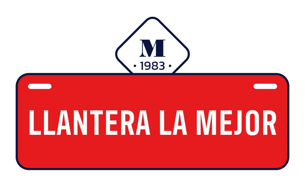 Llantera La Mejor, logotipo rectangular